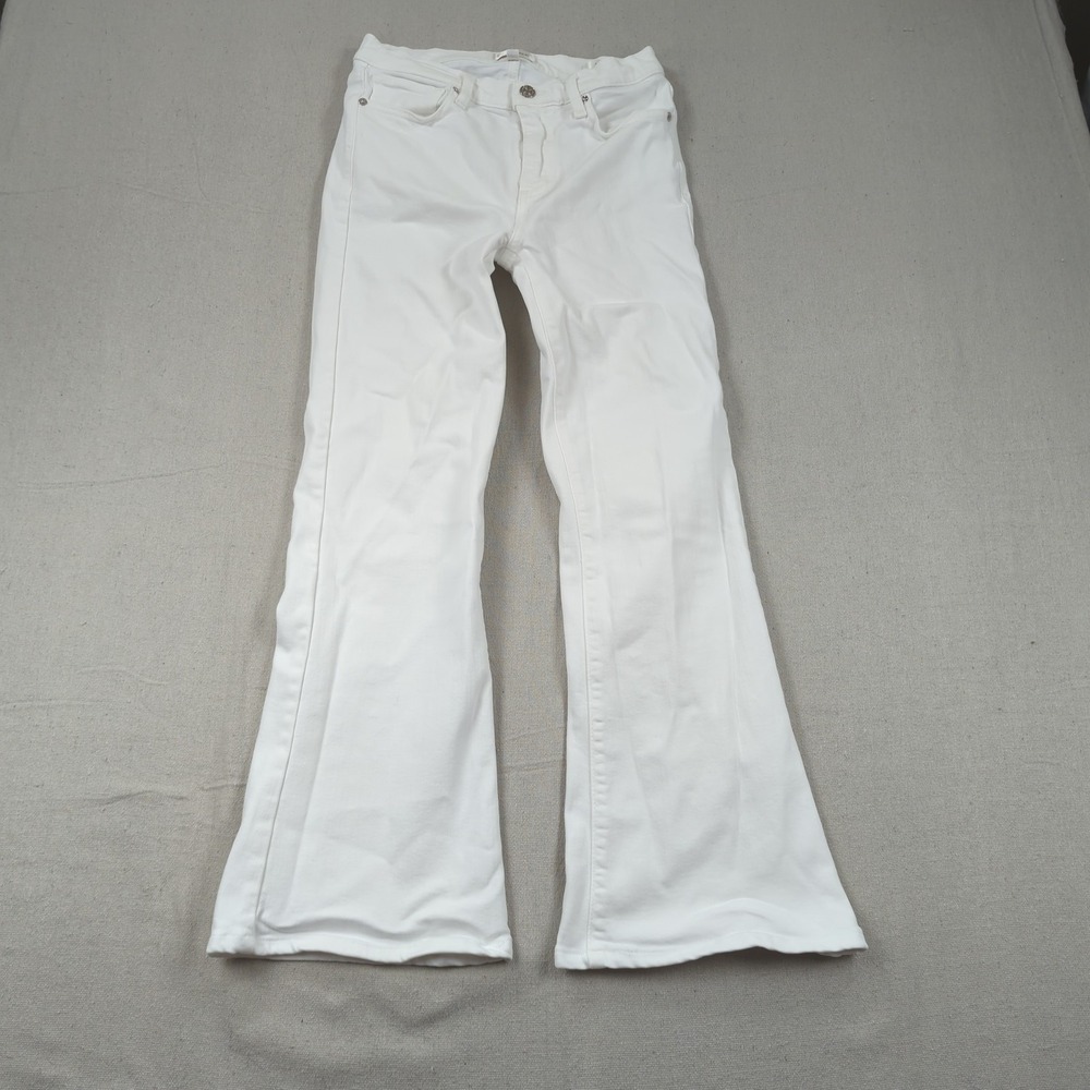 Frame Jeans Womens 28 White The Icon Flare Stretch Hippie Boho‎